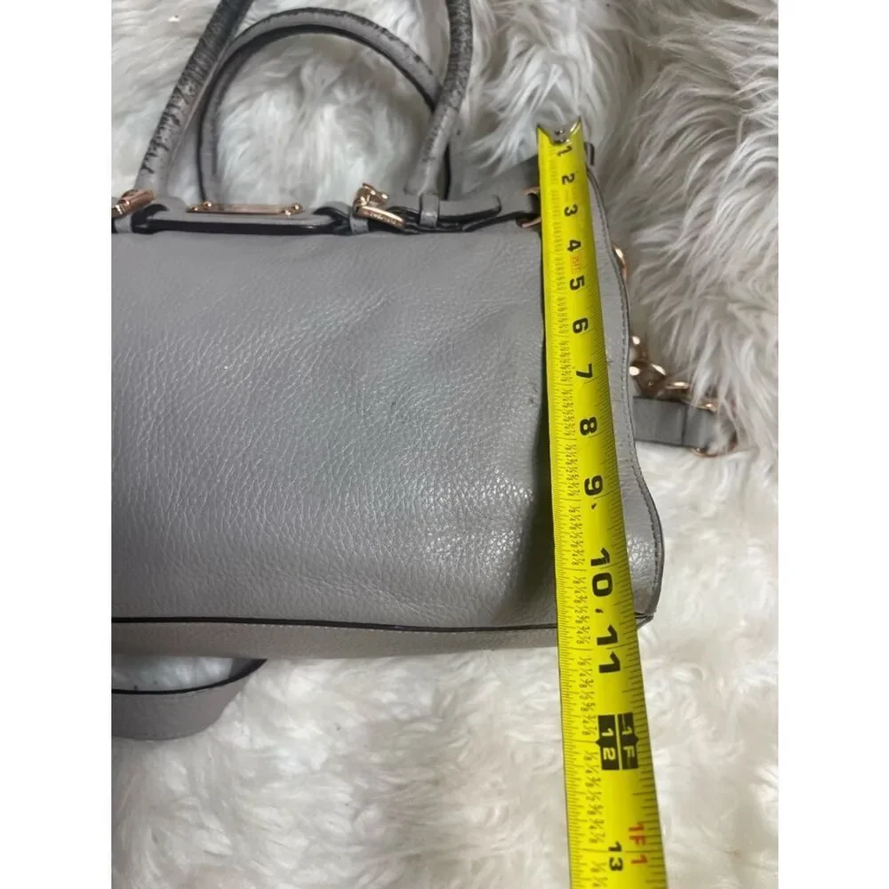 Michael Kors Gray Leather Satchel Bag/Shoulder bag Rose gold hardwares.